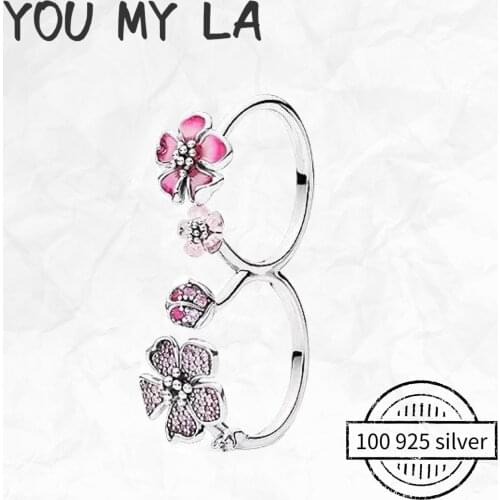 925 Sterling Silver Pan Charm Ring Sparkling & Polished Lines Crossover Fit Original Fine Jewelry for Women Wedding Engagement