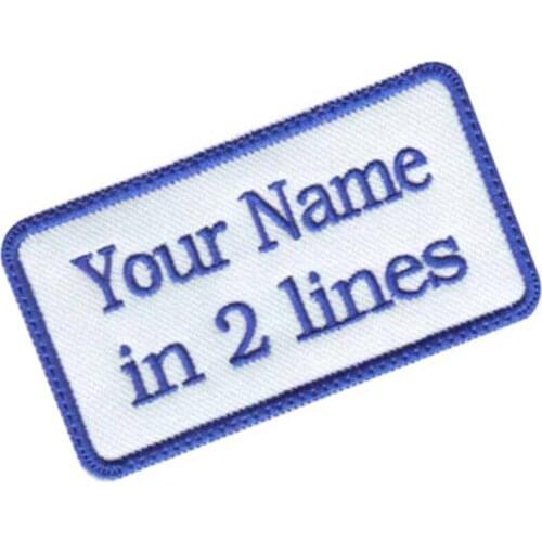 1PC 76.2mm wide x 37mm prop high rectangular custom name applique iron on bagde sew on patches