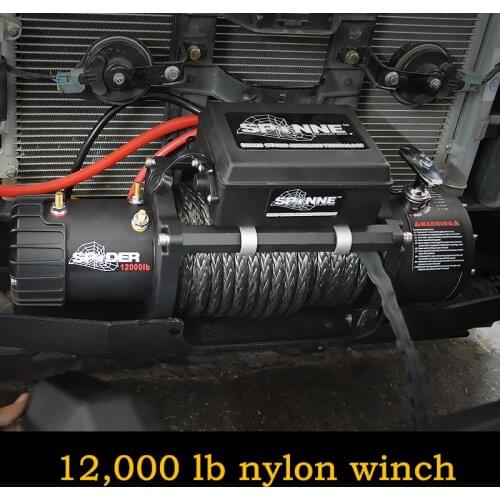 12,000 lb nylon winch Spider Winch 12000 Pounds Portable Self-rescue Off-road 12V Vehicle-mounted 12000 Electric Winch