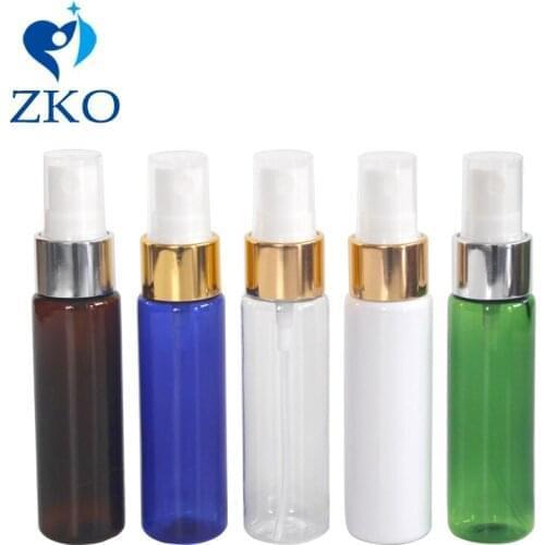 30ml Plastic Golden/Silver Aluminum Plating Lid Cosmetic Spray Bottle Portable Perfume Bottle Empty Travel Liquid Container