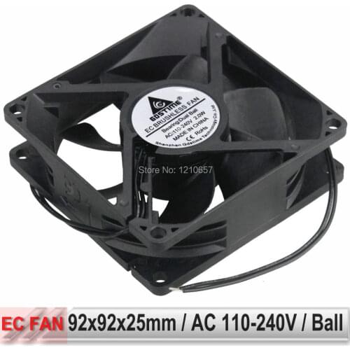 5 pcs lot EC Brushless Ventilation Exhaust Cooling Fan 110V 115V 120V 220V 240V 9225 92mm x 25mm 9cm AC