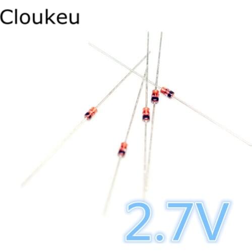50pcs BZX55C2V7 2.7V 0.5W 1/2W DO-35