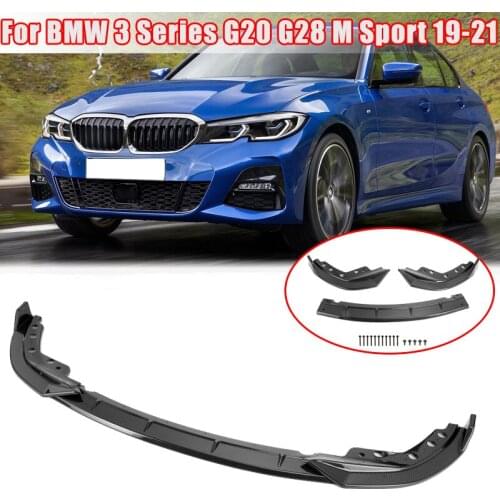 Car Front Bumper Lip Splitter Spoiler Diffuser for BMW 3 Series G20 G28 2019-2021 M Sport Car Modification Body Guard Cover Kit