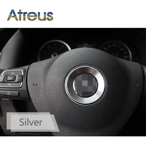 Car Styling Steering Wheel Aluminum alloy Sticker For Volkswagen VW Passat b7 b8 Bora POLO GOLF 6 7 Jetta MK6 Tiguan CC Scirocco