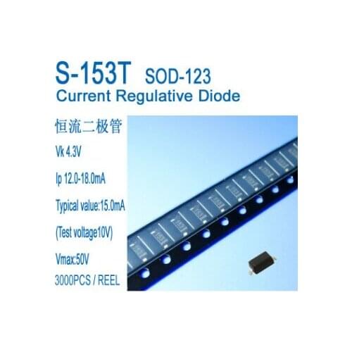 Free shipping 50pcs/lot Constant Current Diode 15mA CRD LED Lamp S-153T SOD-123 IP 12-18MA