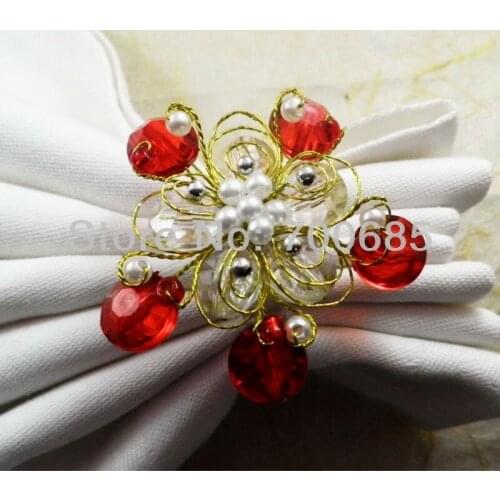 Beaded wedding napkin ring, napkin holder, decoration napkin ring