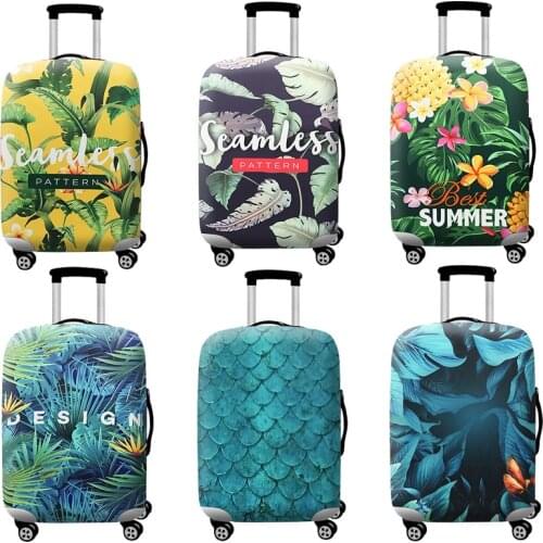 Travel Accessories Luggage Cover Suitcase Protection Baggage Dust Cover Elasticity Flowers Trunk Set Case For Travel Suitcase