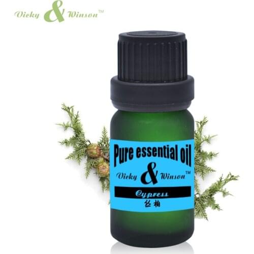 Vicky&winson Cypress essential oil 10ml Cupressus sempervirens oils Excellent Shrinking Pores Skin Tightening Facial VWDF41