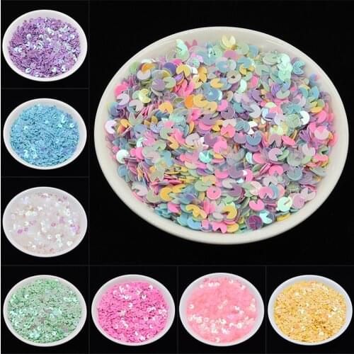 20g/Pack Mixed Color Nail Sequin Loose Sequin Horseshoe DIY Wedding Decoration Sequin Clay Filler Nail Art. Arts and Crafts