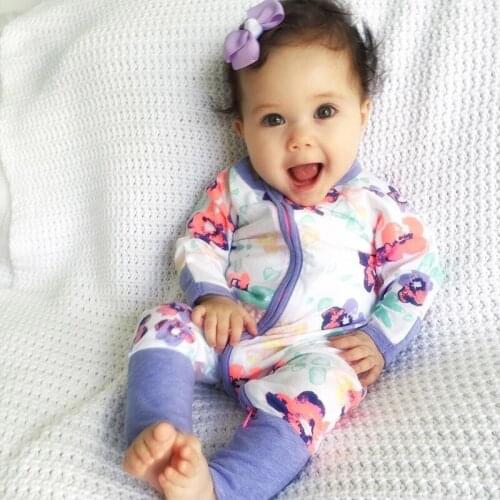 Infant Jumpsuit Long Sleeves Floral Romper Baby Boy Girl Clothes Tiny Cottons New Born Toddler Onesie Overalls Outfits Pajamas