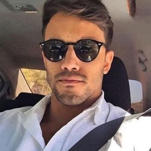 Small Round Sunglasses Men Women Brand Designer Vintage Driving Sun Glasses Black Shades UV400 Summer Travel Trendy Eyeglasses