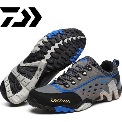 Daiwa Men Breathable Quick Dry Fishing Shoes Durable Non-slip Fishing Wading Shoes Hiking Camping Outdoor Sport Fishing Shoe
