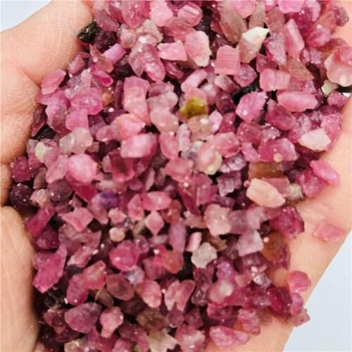 Natural Tourmaline Macadam Raw Material Pink Tourmaline Raw Stone Macadam
