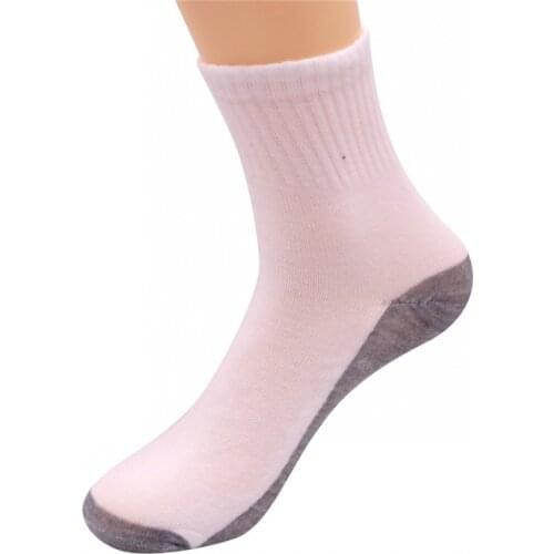 1 Pair Cotton Men Socks Brand Spring Fall Plus Size Quality Compression White Grey Pattern Business Dress Male Socks