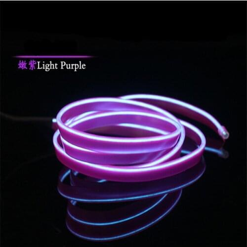 2017 New 2.3mm 1Meter LED Strip Thread Glowing Auto instrument panel Decorative 12V Driver Flexible Neon Light EL Wire Rope