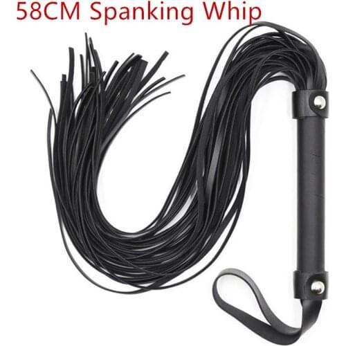 New Spanking Black Genuine Leather Whip With Sword Handle Lash Fetish Flogger Horse Adult BDSM Slave Sex Toys For Couples Women