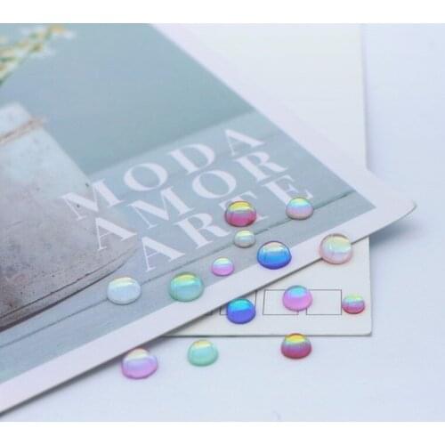 50pcs/lot 4 5 6 8 Flatback Half Round Plastic Artificial Pearl Bead Colorful Scrapbook Craft Cabochon DIY Jewelry Accessories