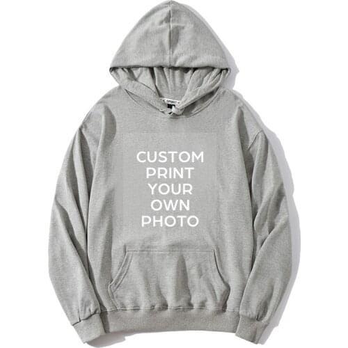 Print Your Own Design Printed Unisex size Artwork Photo Men Womens Casual Street Wear Male Sweatshirt Tops