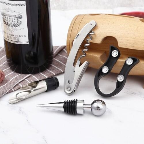 4pcs Wine Opener Set Air Pressure Pump Bottle Opener Cork Remover Stainless Steel Wine Tool Kitchen accessories Wine corkscrew
