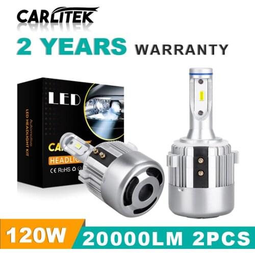 Carlitek 2x h7 led headlight bulb Low Beam CSP Chips for VW Golf 6 Golf 7 Passat Touran Tiguan T-ROC 72W 20000LM 6500K SA