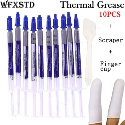 WFXSTD 10PCS New Thermal Grease Paste Compound Silicon Scraper CPU HeatSink Processor GPU Cooling silicone Fan Thermal Paste