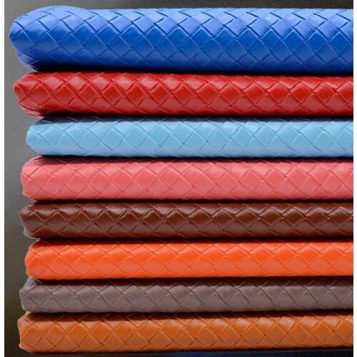 Weave home decoration accessories Soft vinyl synthetic pu leather fabric for sofa headboard hard material bag background C971
