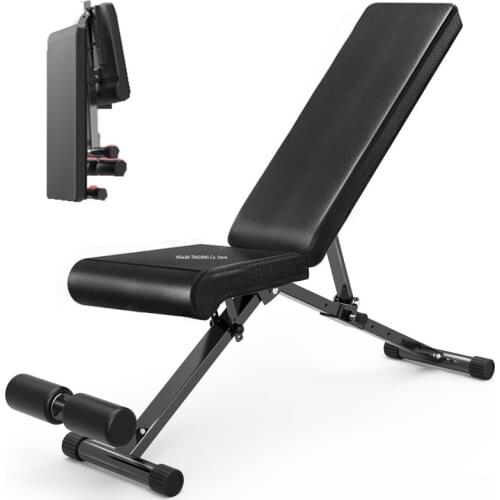 ALL-IN-ONE Dumbbell Bench & Supine Board, Adjustable Fitness Abdominal Board, Fold Compact Utility Weight Bench Sit-Up Exerciser