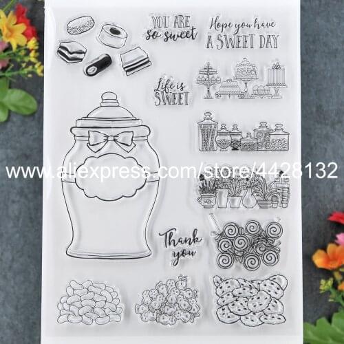 You Are So Sweet Day Candy Thank you Flowers Scrapbook photo cards rubber stamp clear stamp transparent stamp 20121228