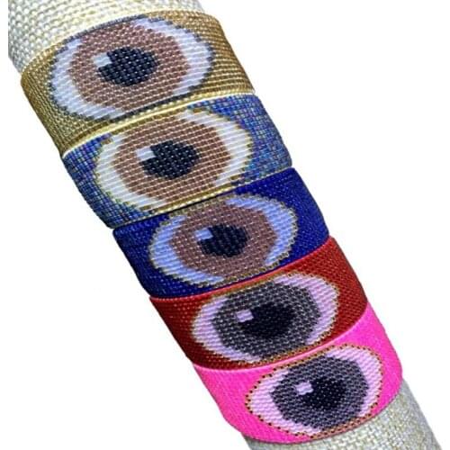 BLUESTAR Turkish Evil Eye MIYUKI Bracelet For Women Chic Evil Eye Pulseras Mujer Handmade Jewelry Gift