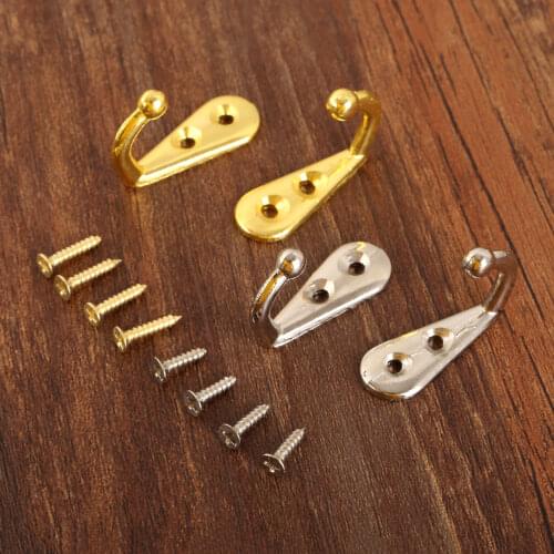 10pcs/kit Mini Hooks Door Hanger Clothes Coat Hat Bag Towel Keys Bathroom Wall Mounted Mask Holder 30*12*22mm Kitchen Organizer