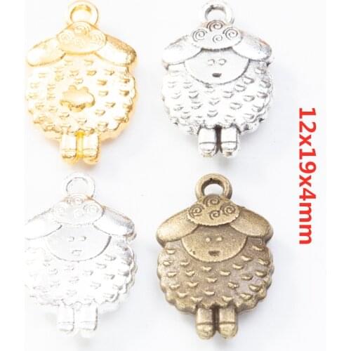 10 pieces of animal sheep retro metal zinc alloy small jewelry fashion exquisite pendant pendant making 8391