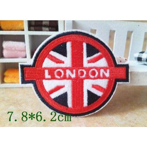 100pcs/lot Round Small Badge Embroidery Patches Letter Iron Applique Clothing Decoration Sewing Accessories