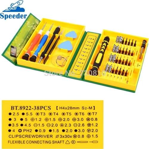 38 in 1 Precision Repairing Tools Kit multipurpose Precision Opening Repair Phone Tools Set for iPhone 5 5s 6 7 plus Cell Phone