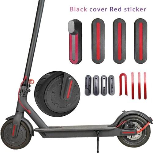 4pcs For Millet M365 Scooter Front And Rear Wheel Protection Cover WithU-type Stickers Scooter Protective Cover Stickers