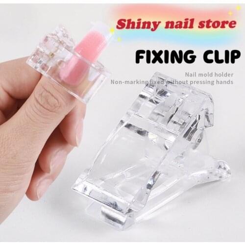 5pcs Nail Tips Clip Quick Building UV Builder Gel Assistant Tool DIY Manicure Plastic Extension Clamp SNGJ4