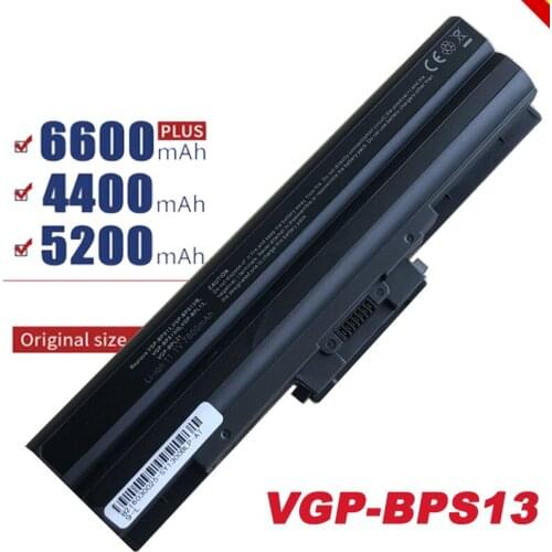 6600mah 9CELLS New Laptop battery for SONY VGP-BPS13B VGP-BPS13B/B VGP-BPS13B/Q VGP-BPS21 VGP-BPS21A VGP-BPS21B