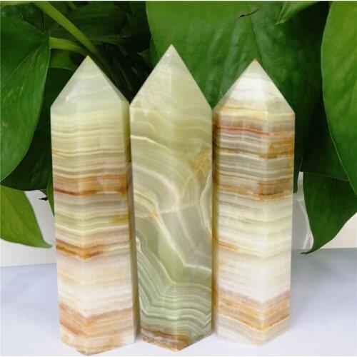 80-90MM Wholesale Price Natural Polished High Quality Healing Stone Crystal Wand Crystal New Jade Tower Gifts Home Decor Reiki