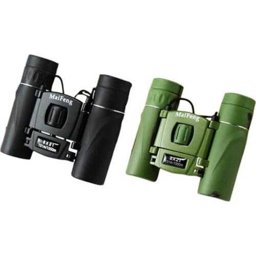 8x21 HD Powerful Binoculars 1000M Long Range Folding Mini Telescope BAK-4 Optics For Hunting Sports Outdoor Camping Travel