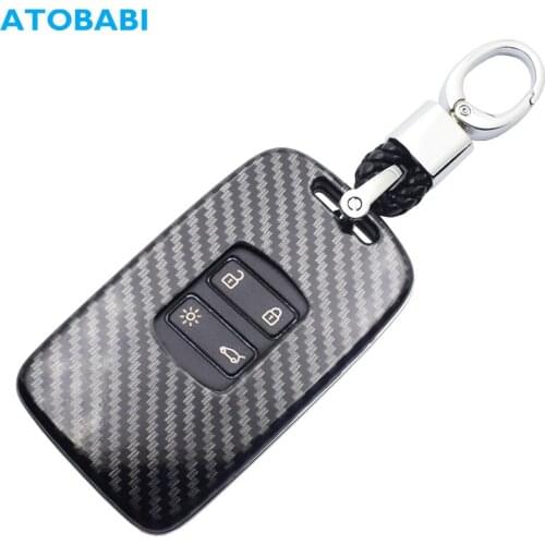 ABS Car Key Cover For Renault Koleos 2017 2018 2019 Kadjar Megane Hard Keychain Holder Smart Remote Control Shell Protect Case