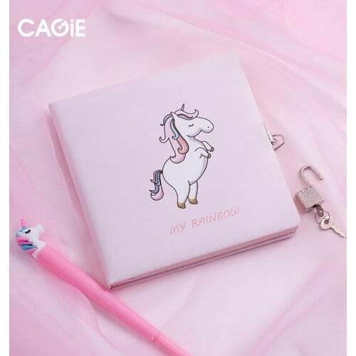 Kawaii Agenda A5 Daily Lock Notebook Pen Line Blank Animal Planner Book School Supplies Japanese Stationery For Girls Boys Gift