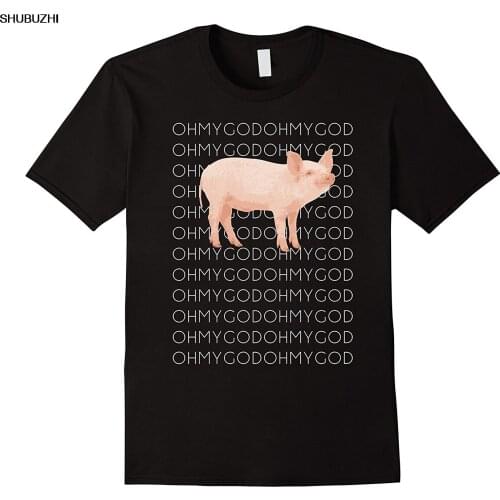 Shane Dawson Oh My God Pig T Shirt Custom Printed 100% Cotton T-shirts Short Sleeve O-Neck Print Mens Summer Casual