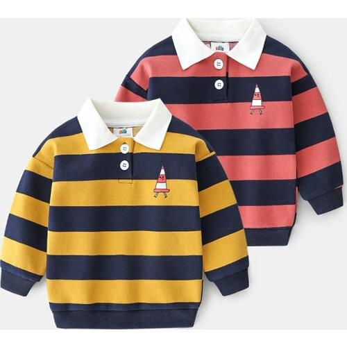 2 3 4 5 6 7 8 Years Toddler Boys Shirts Spring Casual Striped Long Sleeves Tops for Boy Kids Clothing Tees 2020 Children T Shirt
