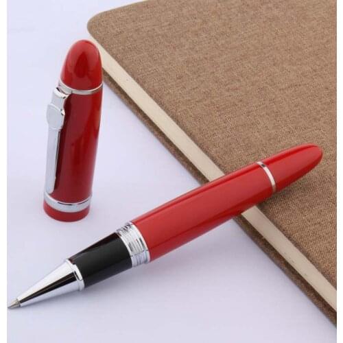 Jinhao 159 red Lacquered With Silver Trim 0.5mm metal Rollerball Pen