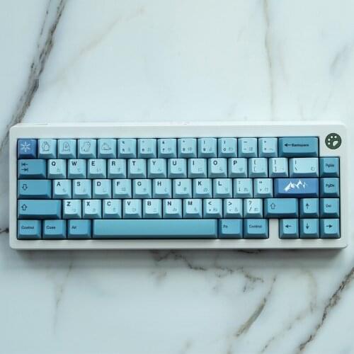 142key/ Set Iceberg Theme Keycaps PBT Dye Sublimation Key Caps for MX Switch Mechanical Keyboard Cherry Profile
