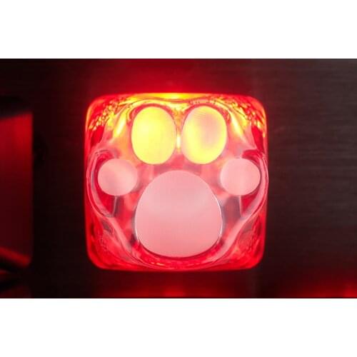 Christmas snow ZOMO Cat Paw Artisan keycap red green 3D printing Resin keycaps for cherry mx switch keyboard use