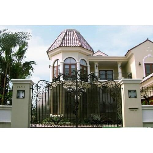 Wrought iron porch gate iron gate design white metal gate