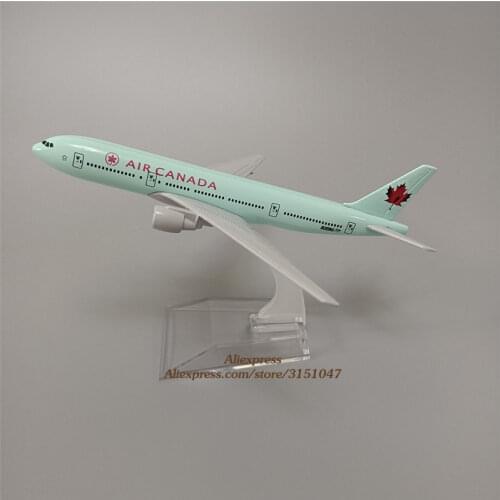 Alloy Metal Air Canada B777 Airlines Airplane Model Canada Boeing 777 Airways Plane Model Aircraft Kids Gifts 16cm