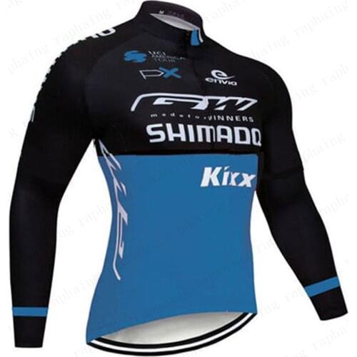 Mens Cycling Jersey Long Sleeve Set MTB Bike Clothing Maillot Ropa Shimanoful Ciclismo Hombre Bicycle Wear 19D GEL Bib Pants