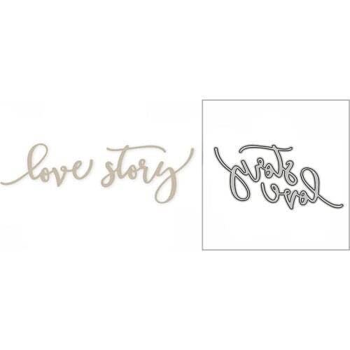 New Forever Love Story Words 2020 Metal Cutting Dies for DIY Scrapbooking and Card Making Decorative Embossing Craft No Stamps
