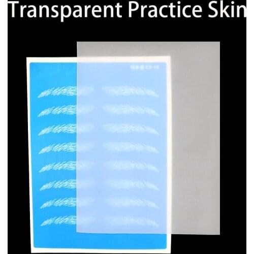 New Transparent Silicone Tattoo Eyebrow Lip Practice Skin Tool PMU Brow Training Skin Pad Permanent Makeup for Beginner